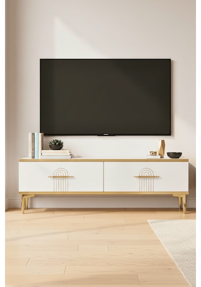 Tsa1215db - İdatv120 Tv Stand, Tv Sehpası Safirmeşe - Beyaz 120cm