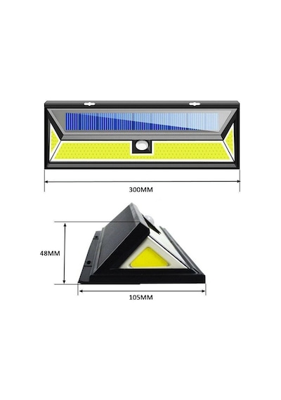Triline Solar 180 Led Güneş Enerjili Kumandalı 3 Modlu Duvar Lamb
