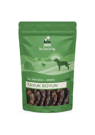 Kito Tavuk Boyun Çiğnemelik Köpek Ödül Maması%100 Doğal, Glutensiz, Organik 100 Gr Dog Treat