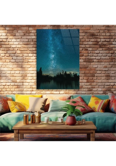 Gerçek Cama Baskı Sanat Temalı Tekli Cam Tablo S056