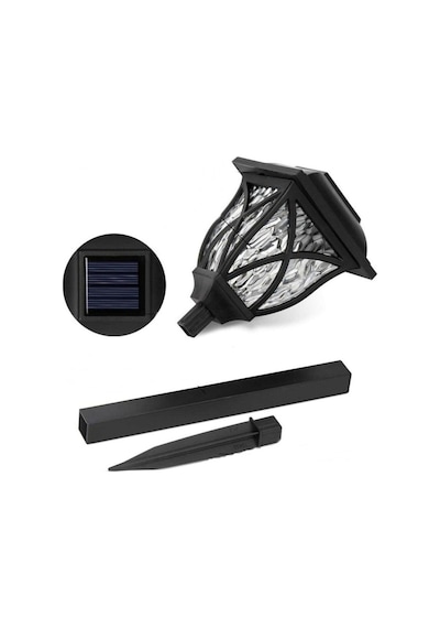 10 Adet Dekoratif Güneş Enerjili Bahçe Lambası Saplamalı Led 43cm Çok Renkli