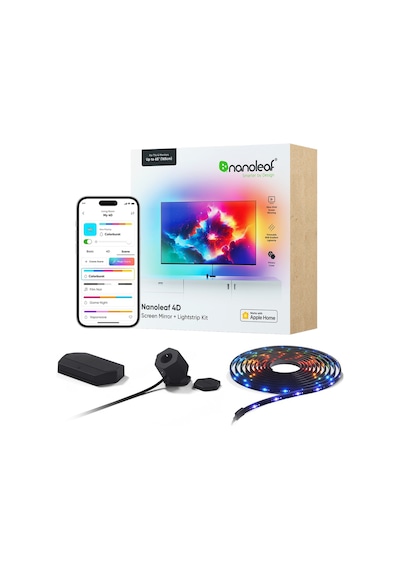 Nanoleaf 4d Akıllı Tv Arkası Led Şerit Aydınlatma Başlangıç Paketi App Kontrollü 4m Maks 65inç,googl RGB