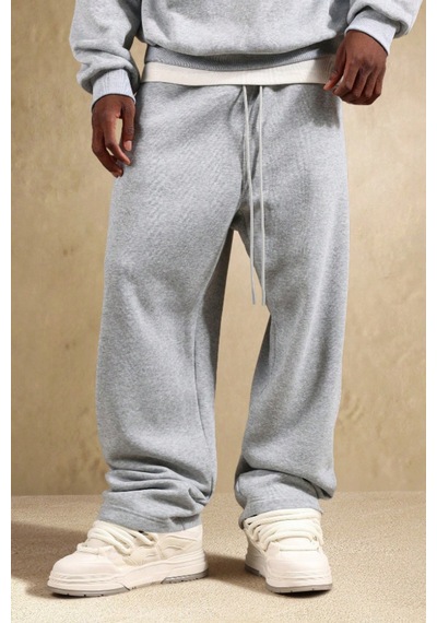 Tarz Cool Gri Oversize Rahat Kesim Baggy Erkek Eşofman Altı Gri