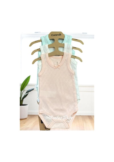 Altıntaş Baby Caramell Yumuşak Ve Nefes Alabilen %100 Pamuk 3'lü Body Set Kız Bebek Somon Somon