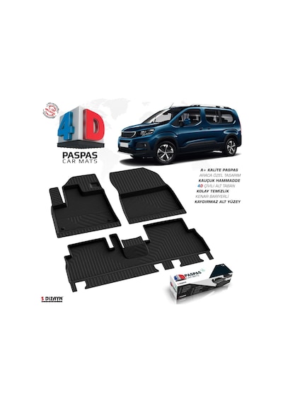 Peugeot Rifter 4d Havuzlu Paspas 2019-2023 A+kalite