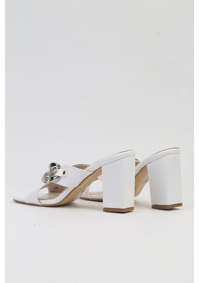 Pierre Cardin Pc-53064- 3959 Beyaz-kadın Topuklu Terlik Beyaz