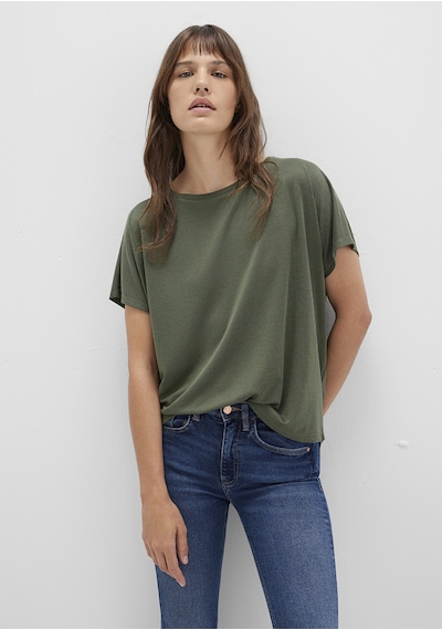 Mavi - Lux Touch Tencel Tm Modal Yeşil Basic Tişört 167245-71551 Yeşil Mavi - Lux Touch Tencel Tm Modal Yeşil Basic Tişört 167245-71551 Yeşil