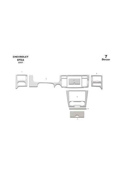 Chevrolet Epica Torpido Kaplama 2007 7 Parça Alüminyum