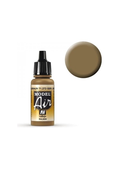17 Ml. Ger. Green Brown Model Air Serisi Maket Boyası, Vallejo 71272 Standart