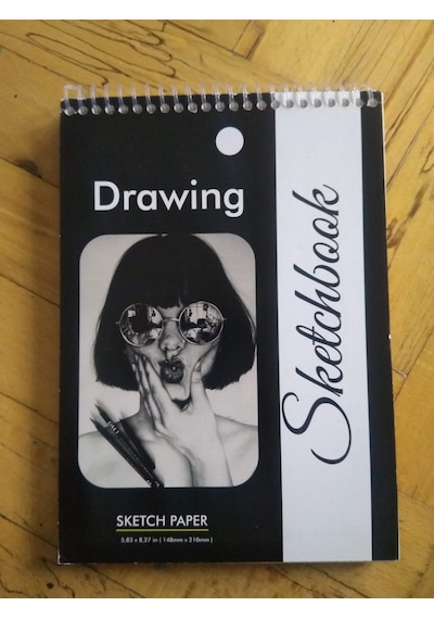 Koala Çizim Defteri Sketch Book A/5, Eskiz Defteri 14.8 X 21 Siyah