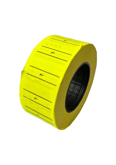 Motex Tanex Makine Etiketi Kraft Fiyatlandırma Numaralandırma Bant -12x21 Mm -800'lü -sarı - 5 Adet 5 Rulo