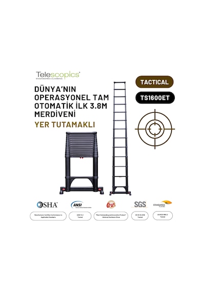 3.8m Taktik Amaçlı Tam Otomatik Teleskopik Merdiven -ts1600et