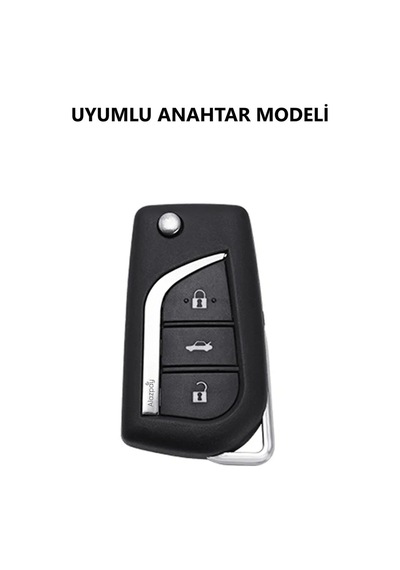 Toyota Corolla Auris Verso Avensis Hilux Tpu Anahtar Kılıfı 2017-2024 Beyaz-gold/