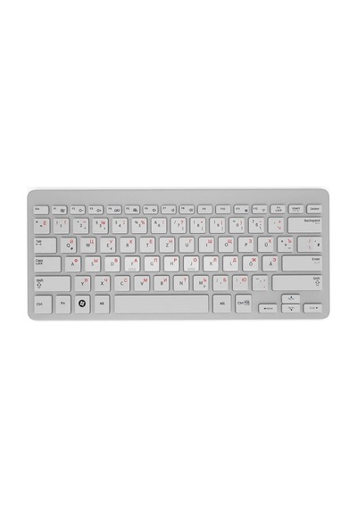 Rusça Klavye Etiketi Şeffaf Arka Kırmızı Keyboard Sticker Russian Transparent Red