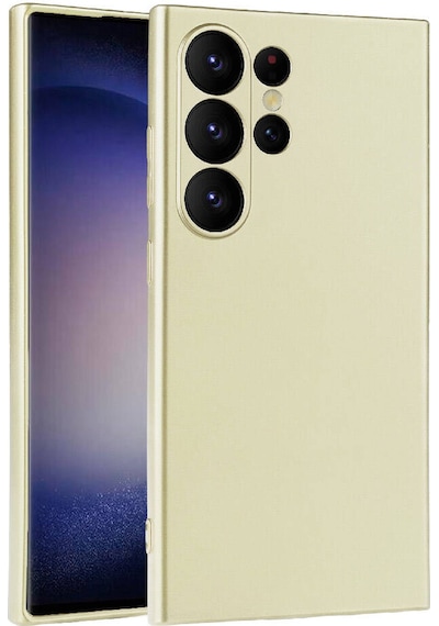 Galaxy S24 Ultra Uyumlu Zore Premier Silikon Kılıf-gold Gold