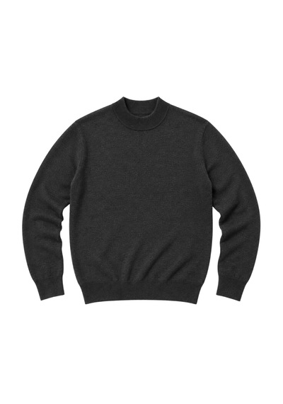 Battalmoda Erkek Büyük Beden Antrasit Yarım Balıkçı Triko Kazak 3xl-4xl-5xl-6xl