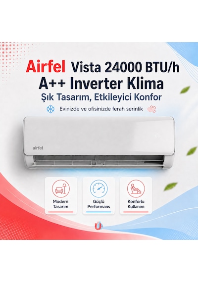 Airfel Split LTXP71A 24.000 BTU/H R32 Inverter Klima