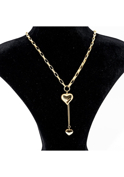 Biem Kalpli Çelik Kolye Gold