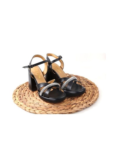 Papuçcity Wzy 02710 10,5 Cm Topuklu Kadın Sandalet Ayakkabı 001