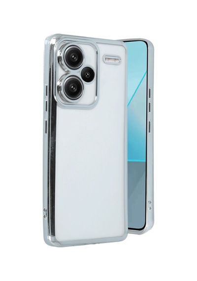 Newface - 764 - Xiaomi Redmi Note 13 Pro Plus Kılıf Razer Lensli Silikon - Kmrsfres - - Gümüş