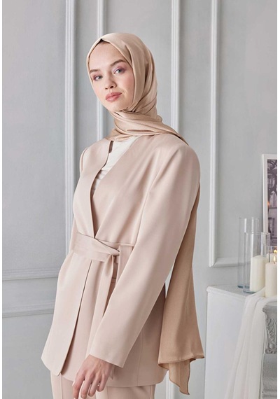 Gesshop Kadın Abiye Janjan Şal Altın - Bej