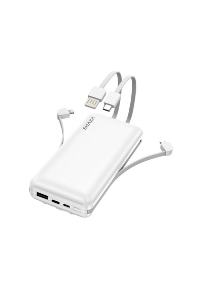 Kendinden Kablolu Taşınabilir Şarj Cihazı İle 20.000 Mah Kapasite 30.000 Mah