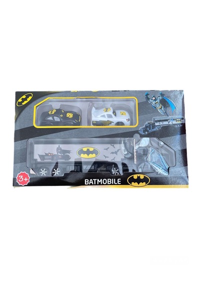 Dorseli Arabalı Taşıyıcı Tır Batman Oyuncak Set 3 Parça Çok Renkli