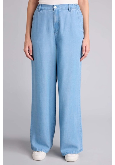 DeFacto Pull On Wide Leg Yüksek Bel Uzun Tensel Yıkamalı Pantolon D8238AX25SMNM85