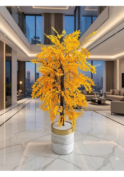 Zeytin Ağacı 180 Cm Lux Metal Saksı Dahıl Yeşil