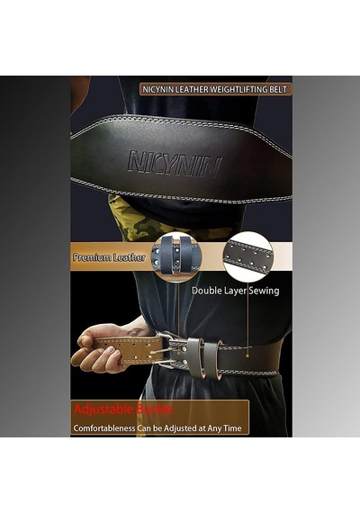 Weight Lifting Belt, Leather Weightlifting Belt, Gym Belt For Men Weight Lifting, Back Support Weight Belt, Powerlifting