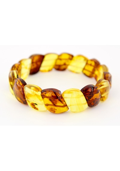 Kehribar Bileklik Özel Roleks Tasarım Ambergold Blk23-44 Çok Renkli