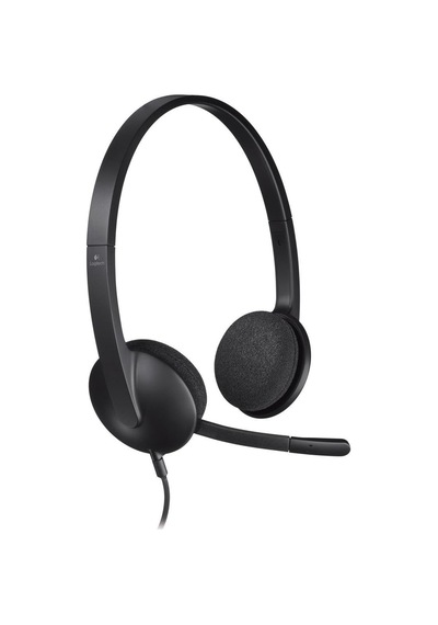 H340 Kablolu Kulak Üstü Mikrofonlu Kulaklık, Çok Yönlü Dijital Stereo Ses, Sağ Tarafta Katlanabilir Gürültü Ö