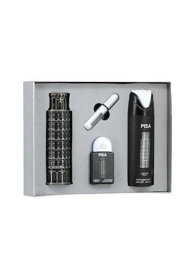 Lattafa Pride Pisa Edp 100 Ml + Edp 20 Ml + 200 Ml Body Shower Erkek Parfüm Seti Odunsu
