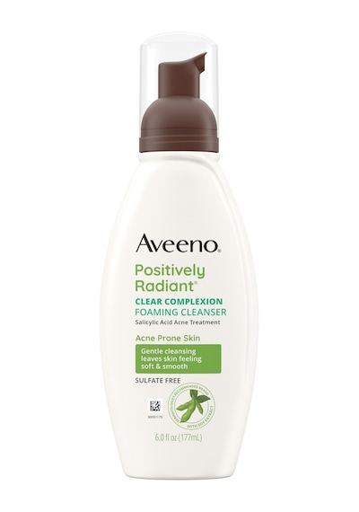 Aveeno Positively Radiant Yağsız Köpüren Yüz Temizleyici 177 ML