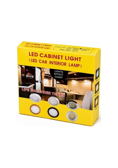 12v Dc 3w Karavan Mobilya Dolap İçi Gömme Led Spot Lambası Sıcak Beyaz 3000k