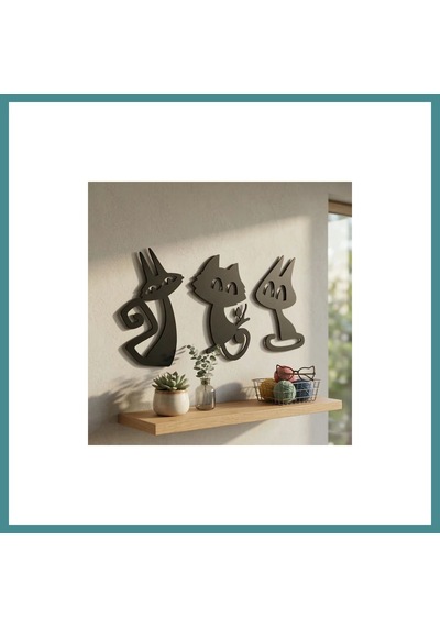 Trendexa 3 Lü Dekoratif Kedi Duvar Tablosu Mdf Lazer Kesim Modern Duvar Süsü Minimal Kedi Figürlü Dekor Mac Trendexa 3 Lü Dekoratif Kedi Duvar Tablosu Mdf Lazer Kesim Modern Duvar Süsü Minimal Kedi Figürlü Dekor Mac