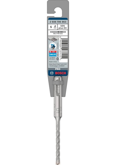 Ayrex 1x Pro Sds Plus-5x Kırıcı Delici Delme Ucu Donatılı Beton, Beton, Ø 5,00 Mm, Professional Aksesuar Kırıc