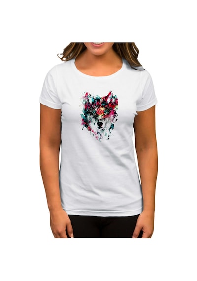 Wolf Color Siyah Kadın Tişört Siyah