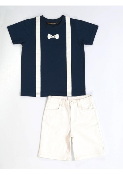 Casabony Papyon Beyaz Denim Şort - T-shirt Takım - İndigo - Beyaz Beyaz - İndigo Casabony Papyon Beyaz Denim Şort - T-shirt Takım - İndigo - Beyaz Beyaz - İndigo