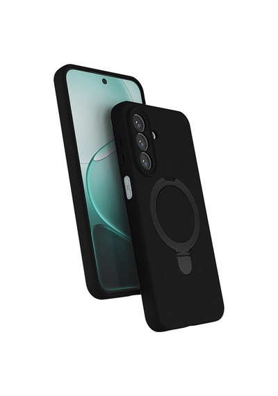 Mobilefix Galaxy A27 Kılıf M-safe Şarj Özellikli Standlı Zore Samara Kapak - Siyah
