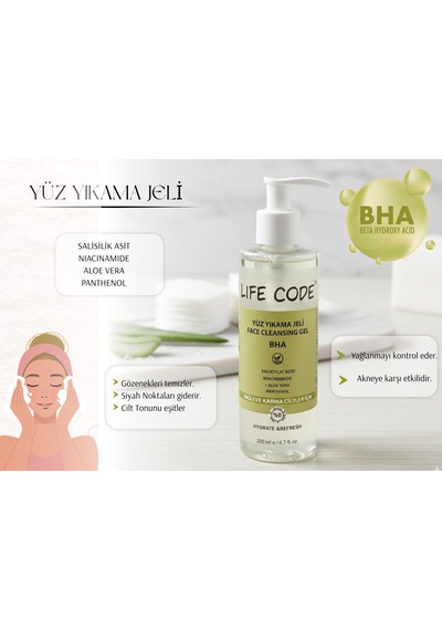 Yüz Yıkama Jeli Yağlı-sivilceli -akneye Eğilimli Ciltler İçin Bha Lı Skin Care 200 Ml