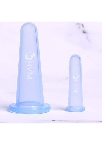 Tr Vakumlu Silikon Masaj Kupası, Facial Cupping 2'li, Yüz Masaj Kupası