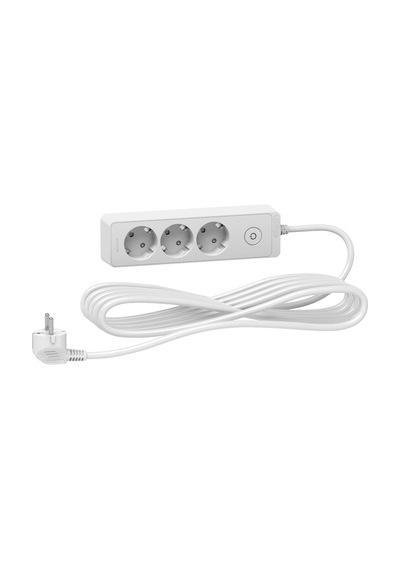 Schneider Electric Unica ST9435W 3'lü Topraklı Grup Priz 5 Metre Beyaz