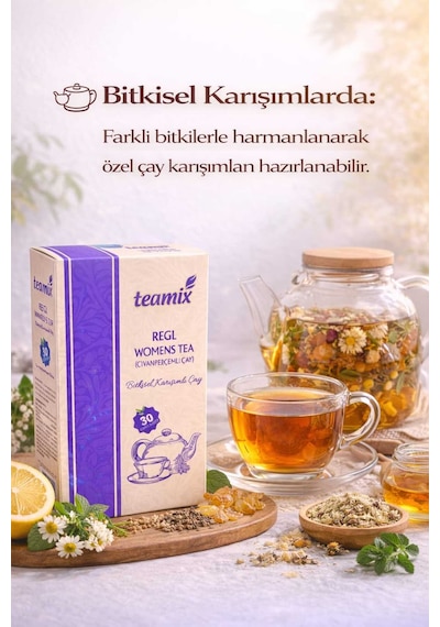Regl Tea Womens Tea Doğal Katkısız Bitkisel Karışımlı Çay 60 G 30 Süzen Poşet
