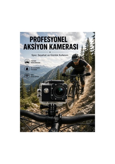 Profesyonel Video Çekimleri İçin 1080p Full Hd Aksiyon Kamerası - Hs08375331-6990 Renkli