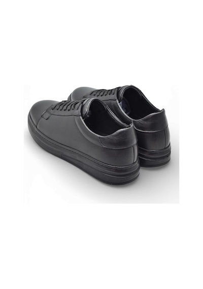 Ispartalılar 76 Tam Ortopedik Taban Hakiki Deri Günlük Erkek Ayakkabı Casual Erkek Ayakkabı Sneakers Siyah