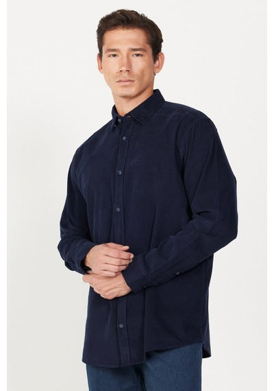 AC&Co / Altınyıldız Classics Erkek Lacı Comfort Fit Rahat Kesim Gizli Düğmeli Yaka %100 Pamuk Gömlek Lacivert AC&Co / Altınyıldız Classics Erkek Lacı Comfort Fit Rahat Kesim Gizli Düğmeli Yaka %100 Pamuk Gömlek Lacivert