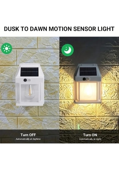 Güneş Enerjili Bahçe Led Ampul Hareket Sensörlü Bahçe Led Su Geç