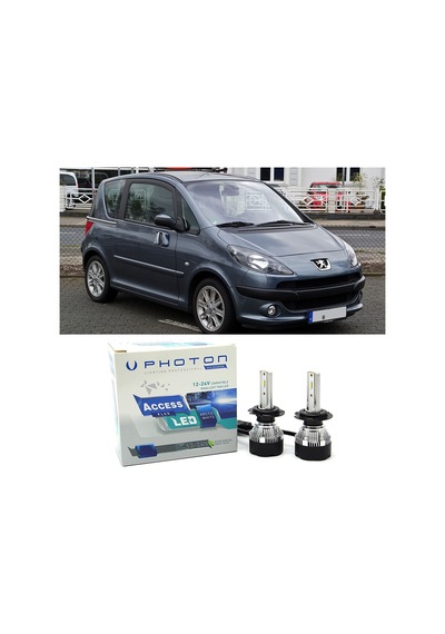 Peugeot 1007 Uzun+kısa Far Ampulü H4 Access Yeni Seri Beyaz 2005-2009