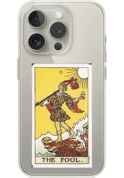 Apple Uyumlu iPhone 15 Pro Max Şeffaf Kılıf The Fool Tasarımlı